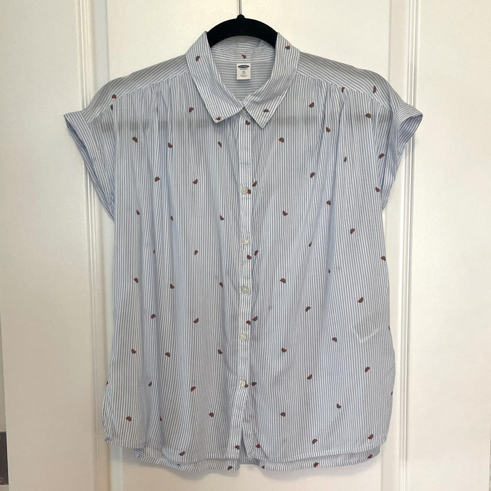 Old Navy Watermelon Print Striped Top
